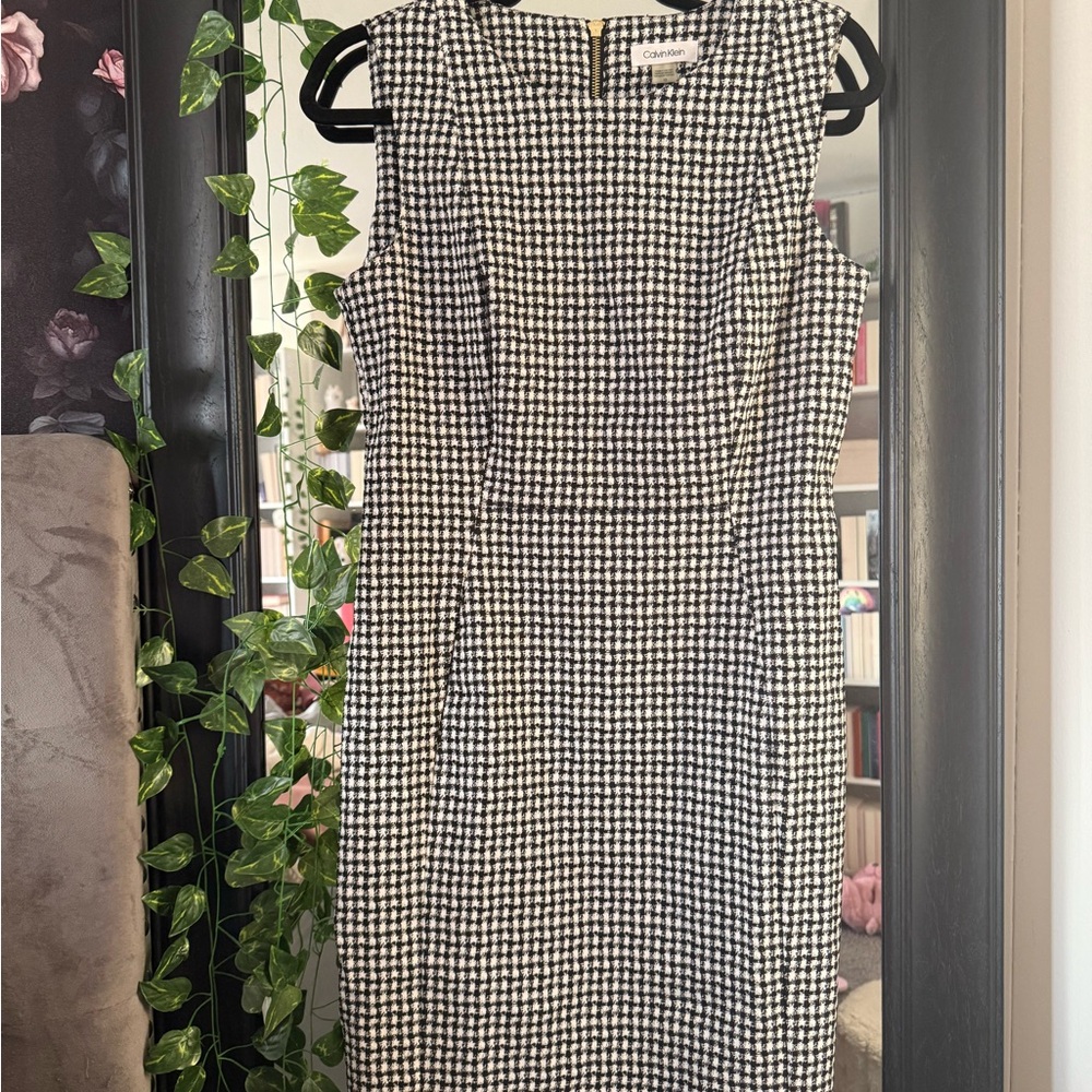 Calvin Klein Monochrome Patterned Midi Dress